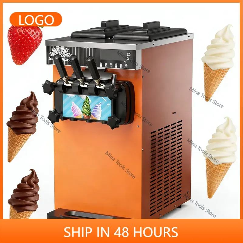 Soft Serve Ice Cream Machine - Máquina de Sorvete para 15-18 Porções,