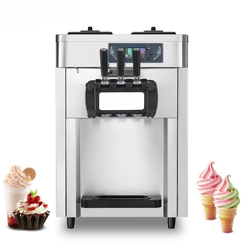 Soft Serve Ice Cream Machine - Máquina de Sorvete Automática Profissional Comercial,