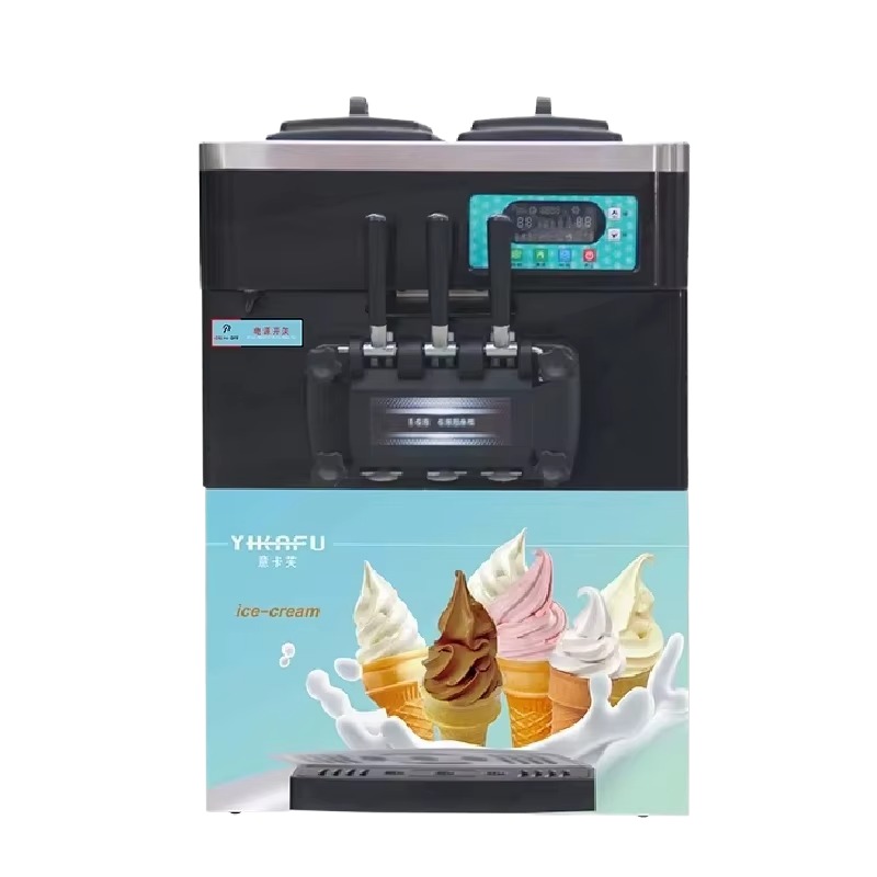 Soft Serve Ice Cream Machine - Máquina Comercial Automática de Sorvete Soft