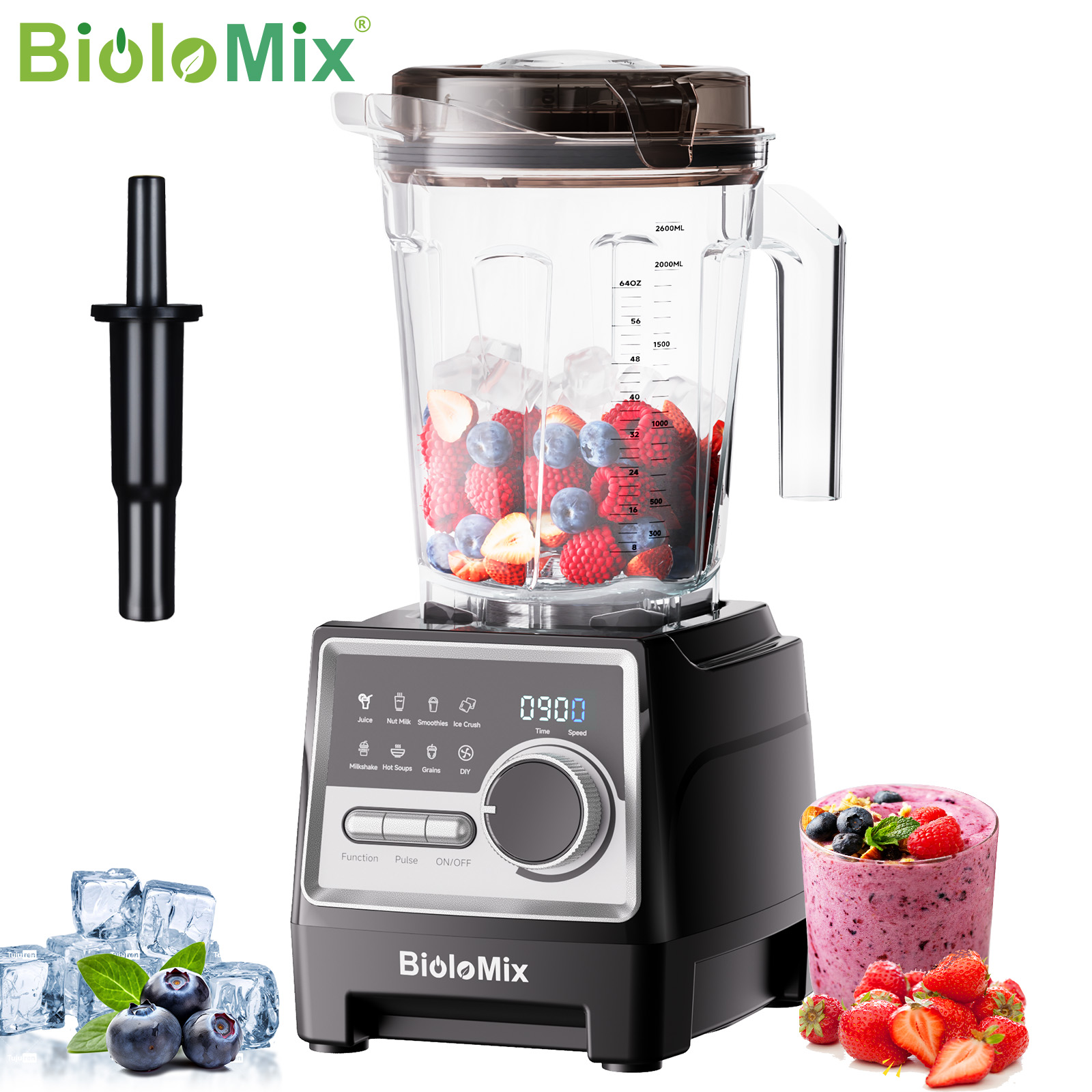Commercial Blender Heavy Duty - Liquidificador profissional BioloMix 1500W com jarra