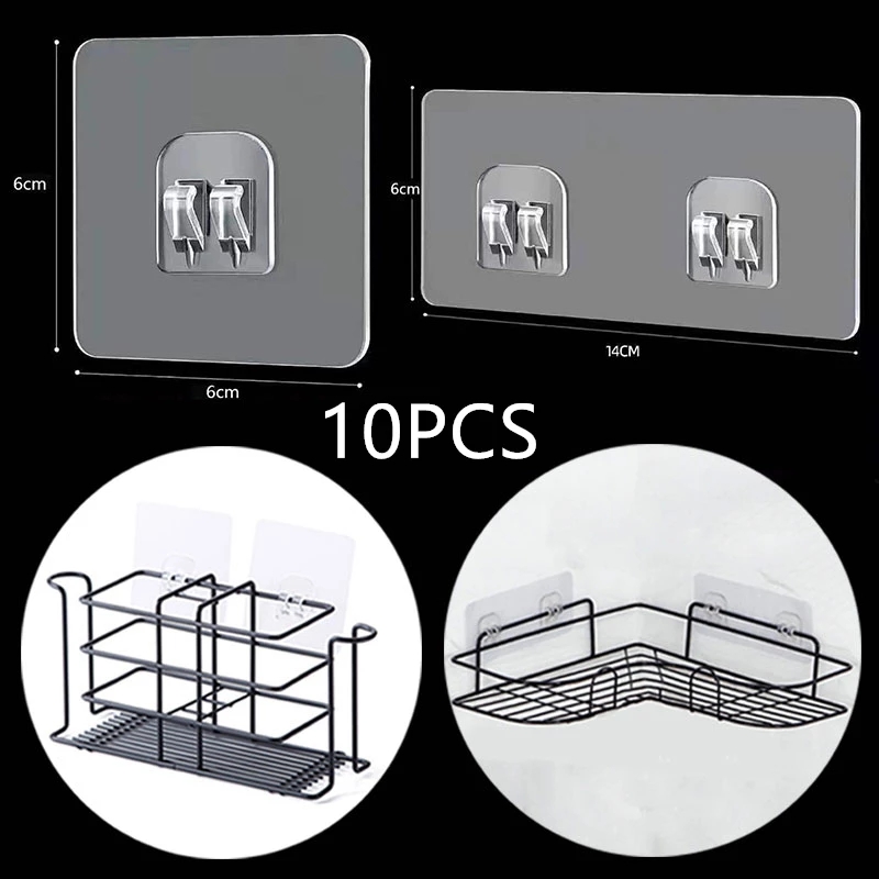 Commercial Kitchen Shed - Ganchos de prateleira transparentes, cremalheira de