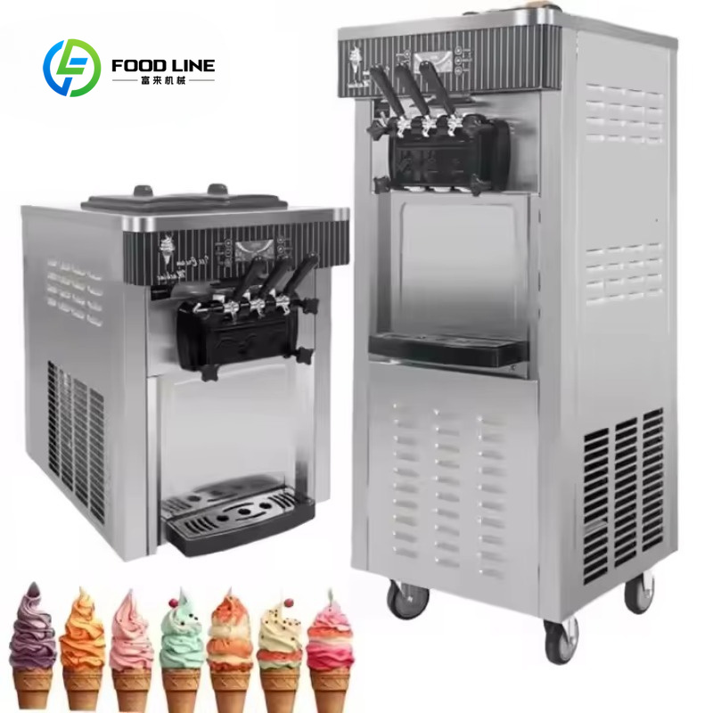 Soft Serve Ice Cream Machine - Máquina de Sorvete Soft Personalizada Vertical/de