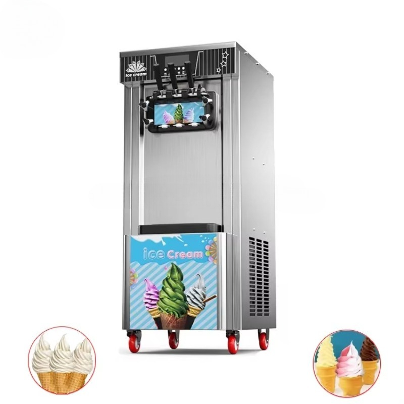 Soft Serve Ice Cream Machine - Máquina Comercial de Fazer Sorvete Soft,
