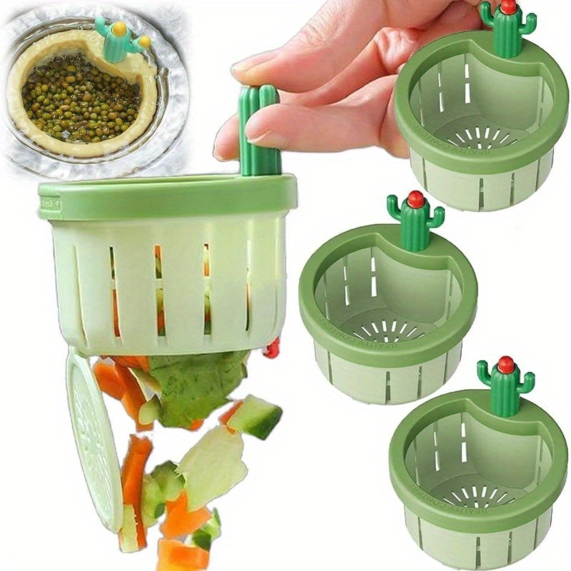1-5 pces cactus pia dreno filt - Commercial Kitchen Bin avaliação e preço