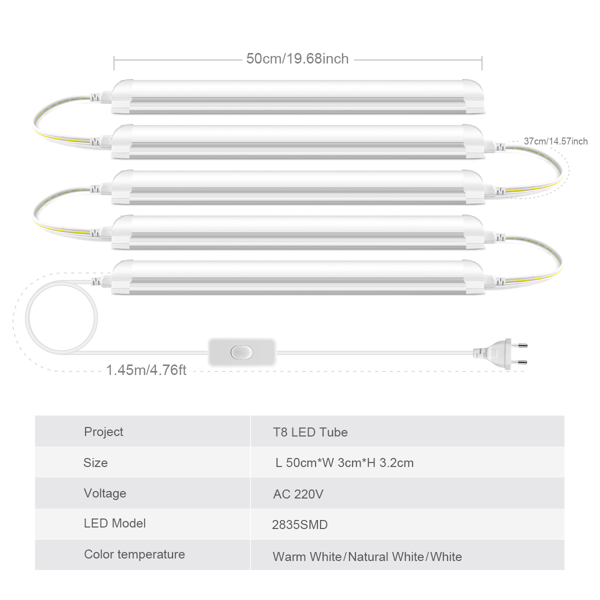 Ac220v plugue da ue t8 tubo de - Commercial Kitchen Ceiling avaliação e preço