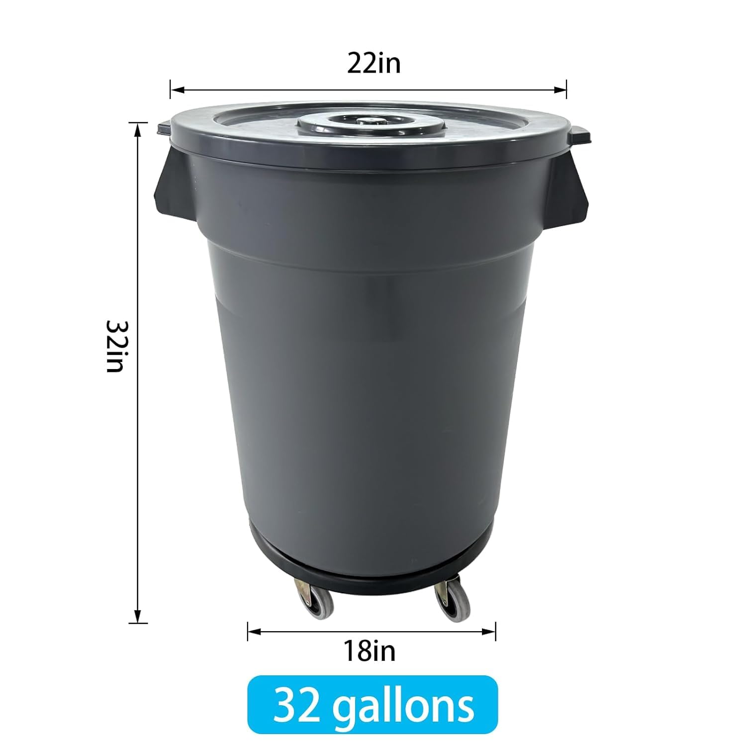 Lixeira externa de 32 galões,  - Commercial Kitchen Bin avaliação e preço